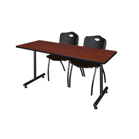 Kobe Rectangle Training Table, 72" W, 29" H, Laminate Top, Cherry MKTRCT7230CH47BK